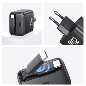 USAMS CC233 Meilleure Vente Produit Tendance 2024 Personnalisé <span class=keywords><strong>Portable</strong></span> 20W Téléphone Charge Rapide Gan EU US UK Plug Téléphone Chargeur Adaptateur - Product Image 4