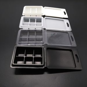 Balmumu eriyik plastik ambalaj için özel mat siyah/şeffaf/beyaz buzlu kapaklı ambalaj 6 boşluk kalıp balmumu eriyik kapaklı - Product Image 5