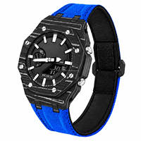 Kit de modification G de luxe personnalisé Ga 2100, boîtier de montre en fibre de carbone forgée résistant aux chocs avec bracelet en nylon pour pièces Ga2100 GA2110 GAB2100