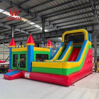 Château gonflable PVC d'extérieur et d'intérieur, toboggan, trampoline, parc de jeux, installation facile, taille personnalisée, vente chaude