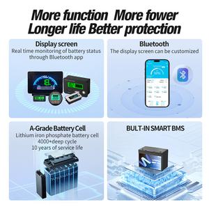25.6V có thể sạc lại <span class=keywords><strong>RV</strong></span> biển pin <span class=keywords><strong>Lithium</strong></span> ion Phosphate 24V <span class=keywords><strong>12V</strong></span> 100AH 200AH 300ah akku gói 25.6V có thể sạc lại pin - Product Image 3