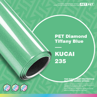 Film de protection décoratif auto-cicatrisant en vinyle PVC PET bleu diamant pour voiture, changeant de couleur, anti-rayures, vente en gros