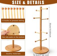 Support de bretzel support présentoir en forme d'arbre en bambou avec bras suspendus beignets bagels et crochet de saucisses pour la fête de l'Oktoberfest