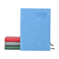 Carnet d'entreprise bleu 2026 avec marquage à chaud, 100 feuilles, cadeau pour réunion annuelle d'entreprise, fabrication fiable
