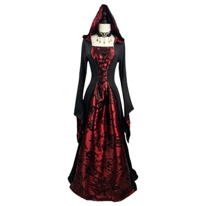 Zixiao Vampire Cosplay Costume Women Adult Halloween Cloak Red Black Spandex TV Movie Costume - Product Image 5