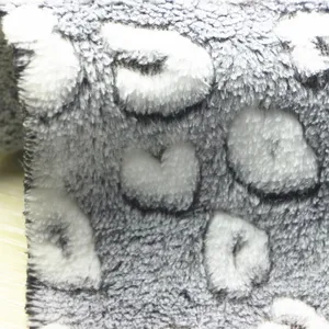 Glue Print Flannel Coral Fleece Fabric 100 Polyester Knit Warp 3D Gel Flano Glue Print Flannel Coral Fleece for Blanket Garment