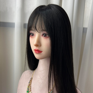 Parrucca Full Lace Senza Colla <span class=keywords><strong>con</strong></span> Base in Seta, Grado 12A, Capelli <span class=keywords><strong>con</strong></span> Cuticole Allineate, Nodi Invisibili, <span class=keywords><strong>Top</strong></span> in Seta, <span class=keywords><strong>con</strong></span> Frangia, Colore Naturale - Product Image 4