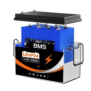 Batterie LiFePO4 haute puissance 12,8 V 300 Ah en stock UE, stockage d'énergie 3,84 kWh, BMS 200 A, plus de 6000 cycles, IP65, batterie lithium à décharge profonde - Product Image 1