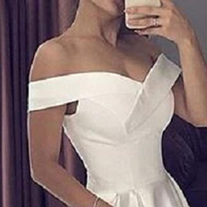 Nuovo <span class=keywords><strong>abito</strong></span> da sposa elegante di alta qualità con spalle a spalla e spalle - Product Image 4