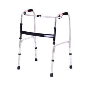 Stainless Steel <b>Walker</b> Folding Walking Aid For <b>Elderly</b> Rehabilitation Equipment Four Legged Cane With Wheels - Product Image 2
