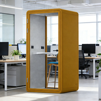 Cabine téléphonique de bureau moderne en acier modulaire insonorisée, studio d'enregistrement pour la maison, le bureau, les immeubles de bureaux et les écoles