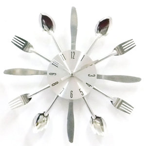 Multi-color Fork Spoon Knife Kitchen Cutlery <b>Wall</b> <b>Clock</b> Home <b>Decor</b> - Product Image 1