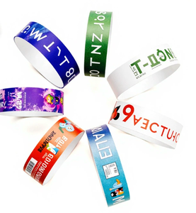 Eco-friendly Waterproof Tyvek Paper Wristbands for Events & Party Supplies Custom Digital Printing Cheap