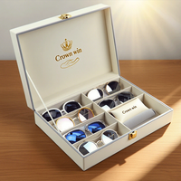 Boîte cadeau rigide de luxe moderne en matériaux recyclés, doublée d'éponge, étui à lunettes de soleil magnétique, logo personnalisé, étanche, rigide