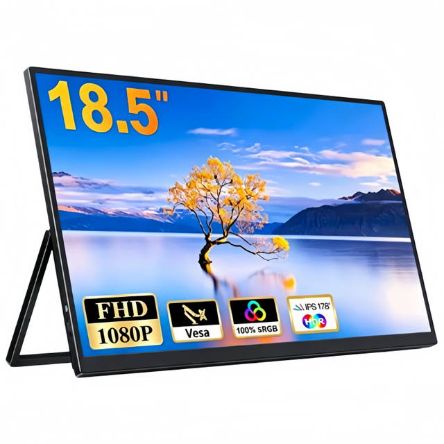 18.5-inch 120Hz Full HD 1080P IPS LCD Portable Gaming Monitor 72% SRGB for USB-C VESA Mount Energy Class for