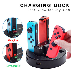 แท่นชาร์จจอยคอนของนินเทนโดสวิตช์ 4 อิน 1 สำหรับคอนโทรลเลอร์ N-SWITCH พร้อมไฟ LED และพอร์ต USB - Product Image 2