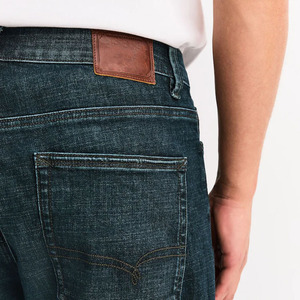 Fabricant OEM – Jean tissé uni pour homme, coupe droite, tissu doux, taille mi-haute, décontracté, pour usage quotidien, haute qualité - Product Image 3