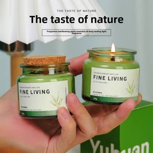 Bougie de cire de soja de luxe en gros bouteille d'aromathérapie créative <span class=keywords><strong>à</strong></span> la main <span class=keywords><strong>bouchon</strong></span> en <span class=keywords><strong>bois</strong></span> sans fumée 68 degrés fondant la Saint-Valentin - Product Image 4