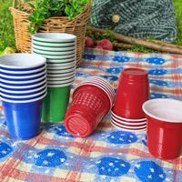 Gelas Shot Plastik Desain Bertingkat 2oz, Dapat Ditumpuk, Bahan PP PS Bebas BPA untuk Bar, Karnaval, Acara Tasting