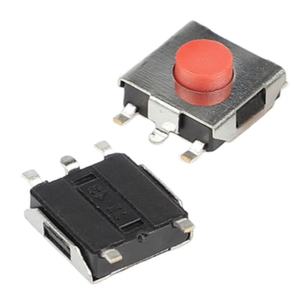 สวิตช์กดปุ่มไมโคร <span class=keywords><strong>SMD</strong></span> 6.2*6.2*3.5มม. สีแดงปุ่ม5PIN - Product Image 1