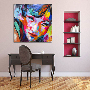 Peinture à l'huile originale <span class=keywords><strong>moderne</strong></span> faite à la main, portrait de femme <span class=keywords><strong>abstrait</strong></span> sur mesure, décoration murale personnalisée sur toile, <span class=keywords><strong>cadre</strong></span> en bois - Product Image 5