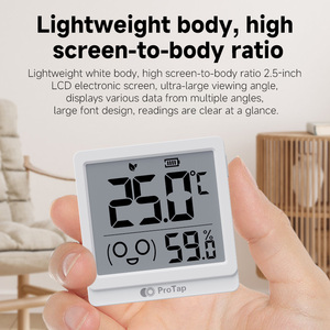 Termómetro e Higrómetro ProTap: Pantalla LCD de 2.5 Pulgadas, Batería de Botón, Larga Duración de la Batería, Uso Doméstico - Product Image 2