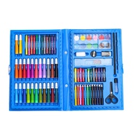 Ensemble de dessin de marque CZ de 86 pièces avec crayons, feutres aquarelles, ciseaux - Emballage en boîte PVC pour les fournitures d'apprentissage artistique pour les élèves du primaire