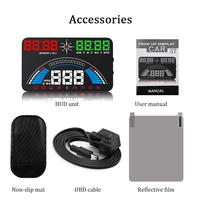 WiiYii S7 Nouveau design HUD OBD2+GPS Affichage tête haute sur pare-brise Projecteur de tableau de bord Compteur de vitesse numérique pour tous les véhicules
