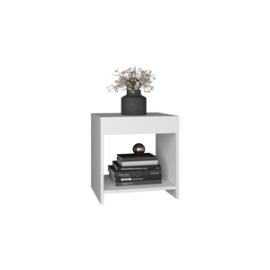 Chroma 16.5 Inch Tall Minimalistic Nightstand With <b>Open</b> Shelf For Bedroom Storage - Product Image 6