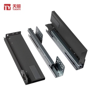 Heavy Duty Steel Slim Silent Riding Rail Box <b>Drawer</b> <b>Slide</b> Soft Closing Furniture Cabinet Accessory Bedroom Dining Kitchen - Product Image 3