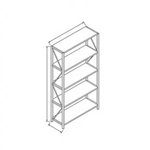 ตู้หนังสือทรงยาว 5 ชั้น ขนาด 55 ซม. รุ่นซันตาลัม สีหลากสีและสีน้ำตาล - Product Image 1