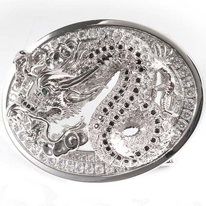 <span class=keywords><strong>Boucle</strong></span> <span class=keywords><strong>de</strong></span> <span class=keywords><strong>ceinture</strong></span> rétro personnalisée, en acier inoxydable, relief 3D, dragon, strass, cristal, largeur intérieure 40mm, haute qualité - Product Image 3