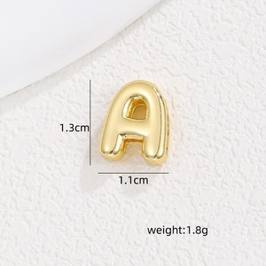 Bracelet de montre en laiton doré fait à la main avec initiales en forme de bulles, 26 lettres anglaises, pour femmes et hommes, bijoux personnalisés tendance - Product Image 6