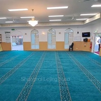Tapis de mosquée tissés en nylon-polyester sur mesure - Design moderne à poils longs - Vente en gros directe usine, ignifuge classe B1, export