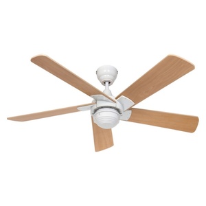 Ventilador de techo moderno C331, ventilador de techo blanco y negro con luz, ventilador con control remoto y luz, para sala de estar. - Product Image 1