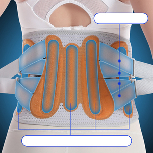 Ceinture de soutien lombaire extra large en aluminium à 3 plaques, respirante, pour hernie discale, soulagement de la douleur, avec Velcro et sangles en X, 70-155 cm - Product Image 6