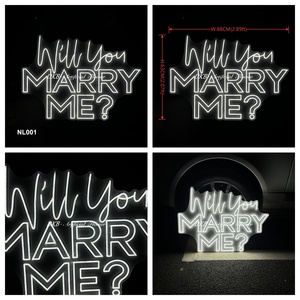 ป้ายไฟนีออนอะคริลิคแบบกำหนดเอง ข้อความ "Will You Marry Me" สำหรับงานแต่งงาน ตกแต่งผนังปาร์ตี้ ลดราคาสุดพิเศษ - Product Image 2