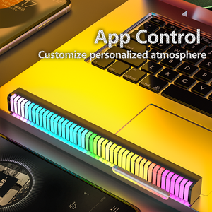 Thông Minh Ánh Sáng Ban Đêm Âm Nhạc Mức Độ Chỉ Số Ánh Sáng 32 Đầy Màu Sắc LED Hạt USB Đón Các Âm Thanh Điều Khiển Bằng Giọng Nói Đồng Bộ Nhịp Điệu Ánh Sáng - Product Image 3