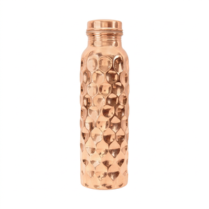 100% Pure Copper Eco-Friendly Gym Water <b>Bottle</b> with Lid Indian Printed Travel & <b>Sport</b> Drinkware Unisex Made in India - Product Image 1