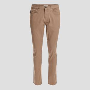 Custom Casual Men Straight Leg Canvas <b>Trousers</b> Bulk Wholesale Private Label Cotton Blend Flat <b>Side</b> Pockets Elastic Waist <b>Zip</b> - Product Image 1