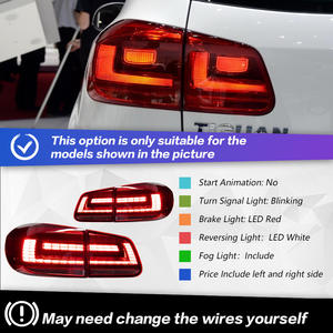 Style automobile pour VW <span class=keywords><strong>Tiguan</strong></span> 2013-2017, feux arrière pour <span class=keywords><strong>Tiguan</strong></span>, feux arrière LED, feux <span class=keywords><strong>de</strong></span> jour LED, signal dynamique, frein, marche arrière, accessoires automobiles - Product Image 5