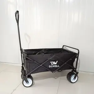 All Terrain Utility Beach Wagon Cart Outdoor Camper Four-wheeles Garden Park Utility Collapsible Storage Carts