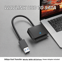 Cavo Convertitore USB 3.0 SATA III a USB-A 5Gbps per HDD/SSD da 2.5"/3.5" con Spina EU e Materiale PVC