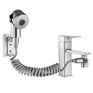 Rubinetto <span class=keywords><strong>per</strong></span> Lavabo Bagno Estraibile Acqua Calda/Fredda Cromato Design Moderno e Semplice con Funzione Doccia Magica <span class=keywords><strong>per</strong></span> Lavaggio Capelli - Product Image 4