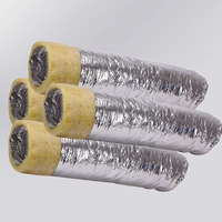Isolation en tissu de fibre de verre flexible de 15 mm, longueur 7 m / 9 m, isolation pour conduits HVAC et tuyaux d'air conditionné