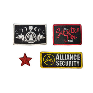 Parches bordados tejidos personalizados, ropa, sombreros, bolsas, prensa de calor, logotipo de hierro, cuentas, logotipo de tela personalizado, parches para coser - Product Image 6