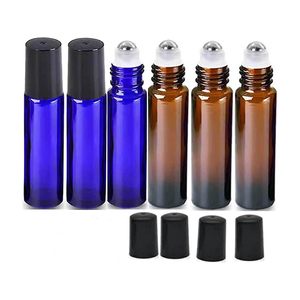 <b>10ml</b> Small Y Oung Living Perfume Roll-on <b>Bottle</b> Frosted Matte Black Crystal Essential Oil Roller for Glass <b>Bottle</b> Customizable - Product Image 1