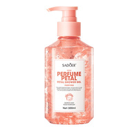 Gel Douche Parfumé Soin de la Peau, Mousse de Douche aux Fleurs de Rose, Jasmin, Osmanthus, Fleur de Cerisier, Lavant Corporel Parfumé aux Pétales