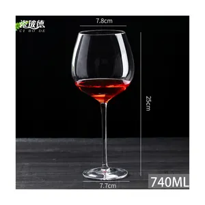 Luxe Gift Hand-Geblazen Kristal Platte Wijn Glas Logo Fles Fabrikanten Drinkbeker Kristallen Rode Wijn Glas Set