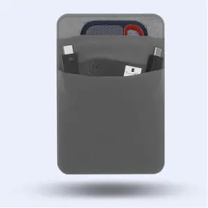 2024新设计2口袋粘合剂笔记本电脑背面储物袋鼠标数字硬盘收纳袋笔记本电脑平板电脑袋
